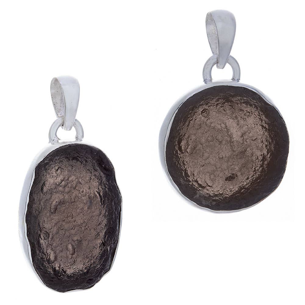 Rough Agni Manitite Assorted Shapes Pendant 27-33mm H: Sterling Silver