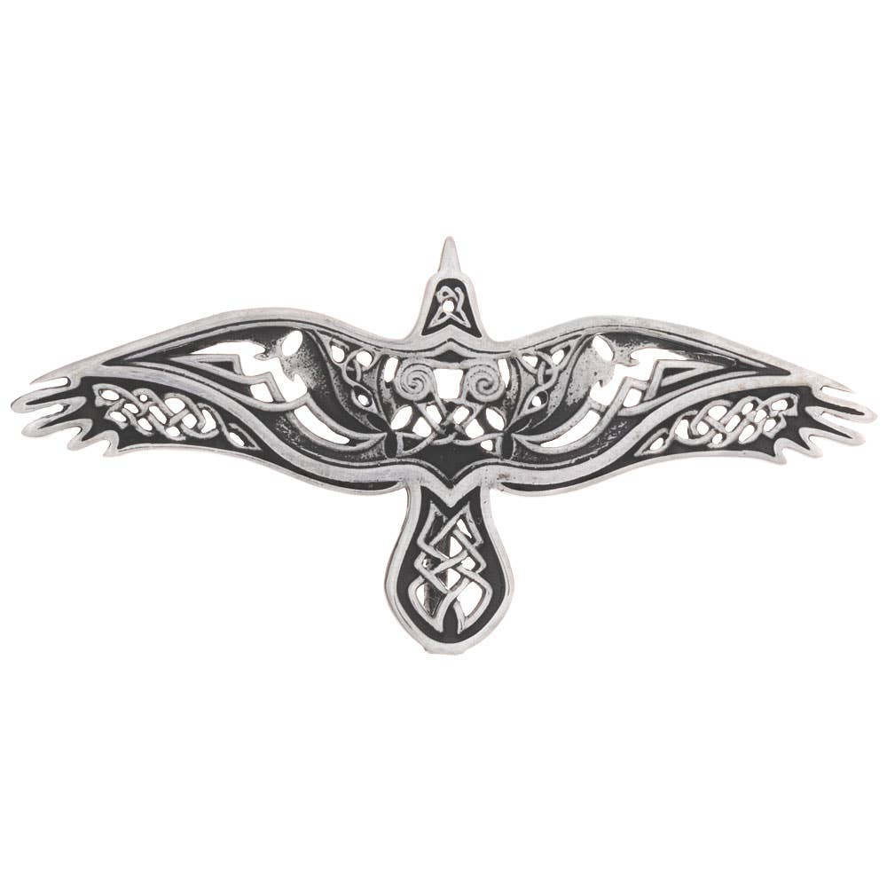 Flying Raven Pendant: Sterling Silver