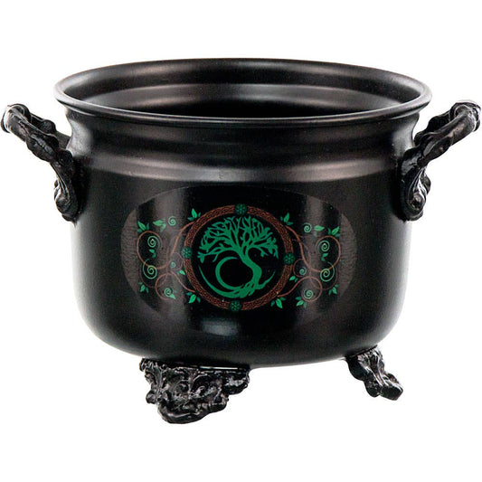 Metal Cauldron w/print Tree of Life (Each)